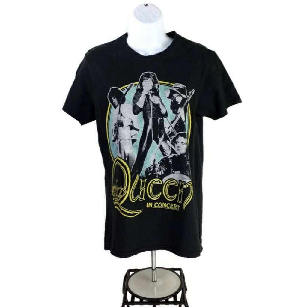 2010 Queen In Concert Freddi Mercury Brian May Roger John Taylor Black TShirt M